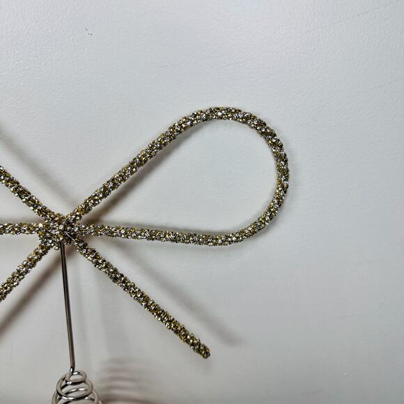 NEW Cupcakes and Cashmere Gold Crystal Bow Tree Topper Glam Holiday Decor NWT - Picture 15 of 16